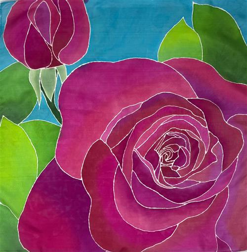 American Beauty Silk Painting